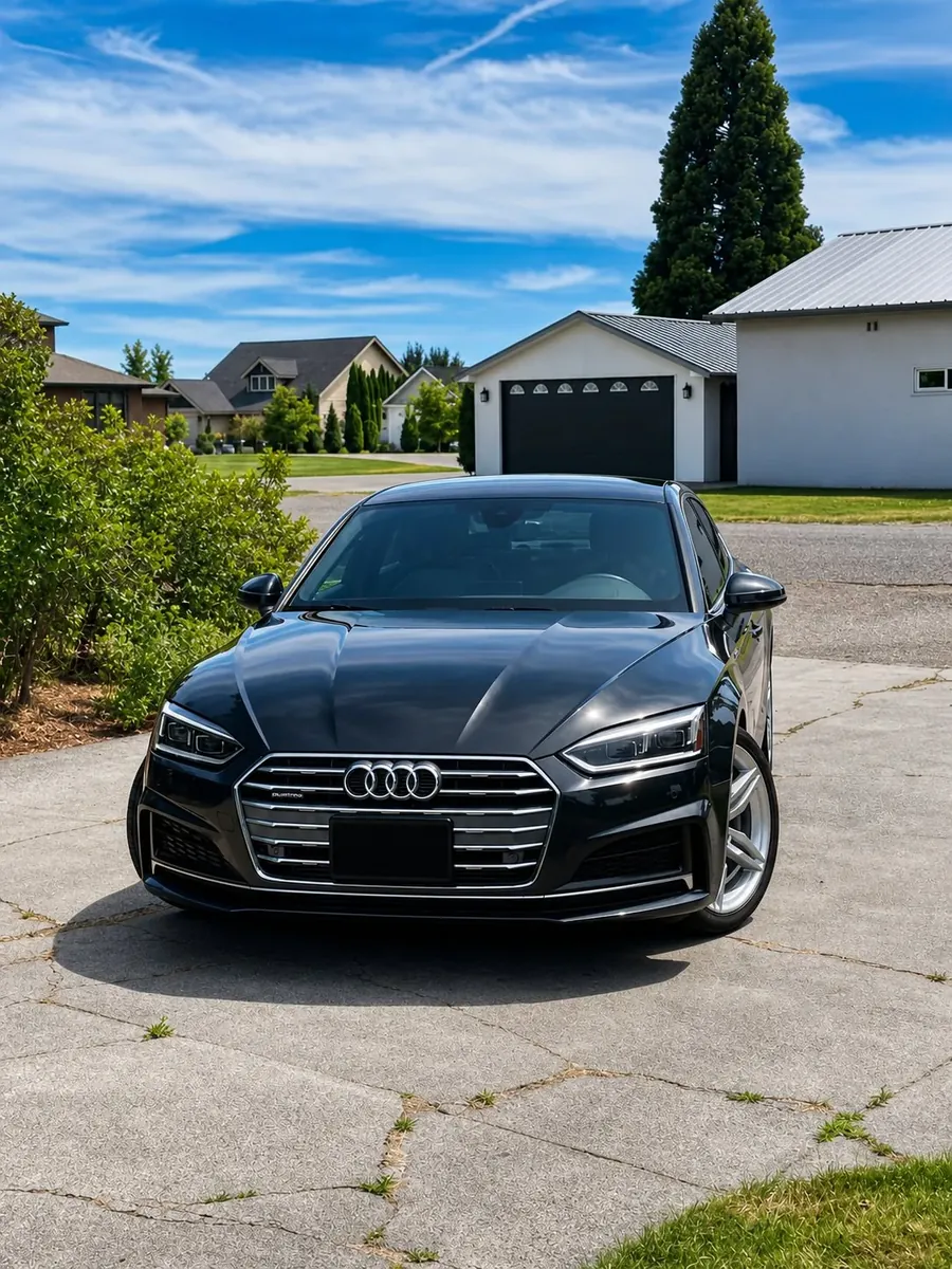 Front view of a freshly detailed Audi A5